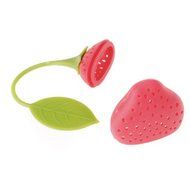 SODIAL(R) Strawberry Design Silicone Tea Infuser Strainer - Red and Green / Suitable for Use in Teapot, Teacup...