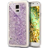 Galaxy S5 Neo Case,Galaxy S5 Case,ikasus Ultra Thin Clear Crystal Bling Shiny Giltter Rhinestone Clear Rubber... N9