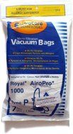 Royal AiroPro Type P Vacuum Bags 7 Pack + 1 Filter by Envirocare