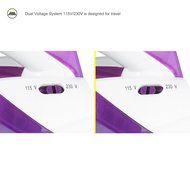ZZ TI962-P Dual Voltage Travel Steam Iron with Stainless Steel Soleplate 1000 Watt, Purple