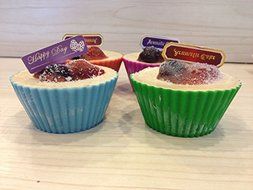 Top Chefs Silicone Baking Cups / Cupcake Liners - Set of 12 Reusable and Nonstick Cupcake Molds - 6 Vibrant Colored...