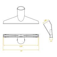 WORKSHOP Wet Dry Vacuum Accessories WS25010A 2-1/2-Inch Wet Nozzle Shop Utility Attachment For Wet Dry Shop Vacuums N4