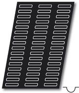 Flexipan, Half Cylinder 0.68 Oz, 85mm x 17mm x 15mm Deep (3-5/16&quot; x 5/8&quot; x 9/16&quot; Deep), 48 Cavities