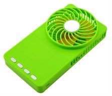 Happy-top&reg; 3 Speeds Portable Mini USB Desktop Fan Rechargeable Emergency Power Bank Ultra-thin Summer Fan Handheld... N7