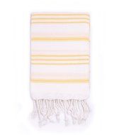 Turkish-T Basic Hand Towel - White/Yellow