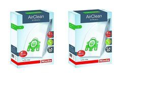 Miele 10123230 AirClean 3D Efficiency Dust Bag, Type U, 4 Count, 2 Air Filters N2