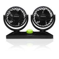 Stargoods Car Fan with Dual Head &amp; 360 Degree Rotation - 12V Air Cooling N5
