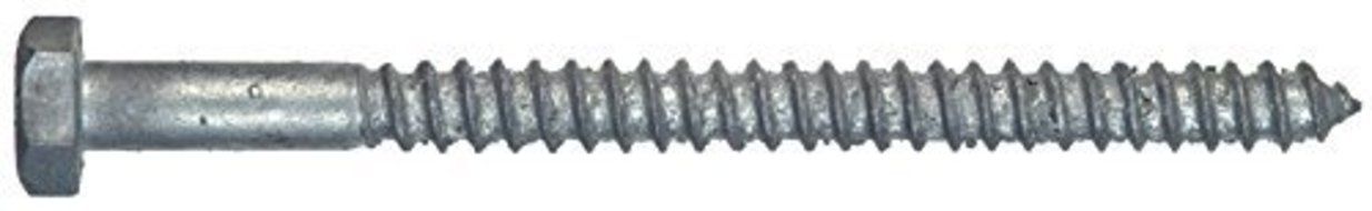 The Hillman Group 812102 Hot Dipped Galavanized Hex Lag Screw, 1/2 x 5-1/2-Inch, 25-Pack by The Hillman Group
