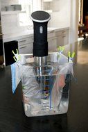 Sous Vide Essentials Kit Bags and Sous Vide Bag Sealing Clip- 10 BPA Free Reusable Vacuum Sealed Bags and 1 Sous... N4