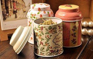 HJH&reg; Wide Tea Tins Storage Box Container Collection Set of 3