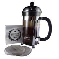 2 Premium Stainless Steel 4" Replacement Filters for Bodum French Press - 2 French Press Filters in Package and...