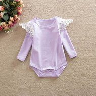 Jumpsuits,BeautyVan Toddler Baby Girl Solid Lace Long Sleeve Romper Jumpsuits Kid Clothes (12M, Navy)