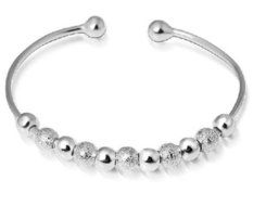 wholesale 925 silver beads bangle bracelet women fashion jewelry Christmas gift
