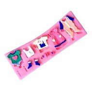 Huayang|Silicone Cute 3D Baby Clothes Fondant Mold Cake Chocolate Baking Tool Decoration