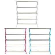 5 Tiers Stackable Stainless Steel Shoes Rack Stand Unit Display Shelf Save Storage Organizer Holders