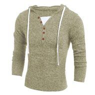 Men&#039;s Blouse,Laimeng Cotton Blend Autumn Winter Fashion Hooded Sweater Top Blouse (L, Wine Red) N3