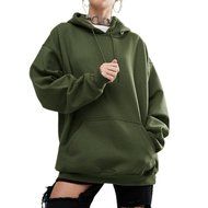 Women&#039;s Pillover,Laimeng Long Sleeves Hoodie Sweatshirt Sweater Casual Hooded Coat Pullover (L, Army Green) N2