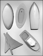 CK Products 3-D Sail Boat and 3-D Motor Boat Chocolate Mold