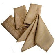 Benson Mills Flow Heavy Weight "Spill Proof" Fabric Napkins (Set of 4), 18"x 18", Taupe N3