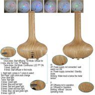 TopReturn&reg; Bois Series 140ML Aromatherapy Essential Oil Diffuser Ionizer Air Humidifier, Wood Grain Style, Super... N10