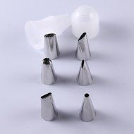 Y&amp;XL&amp;H Set of 6 Cake Decorating Kit Icing Bag Tips Baking Tool Paste Food Pastry Piping 1562 cm N2