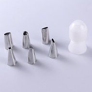 Y&amp;XL&amp;H Set of 6 Cake Decorating Kit Icing Bag Tips Baking Tool Paste Food Pastry Piping 1562 cm N3