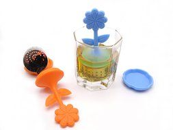 Kingway Tea Infuser Set,best for Flower Tea Filter ,Includes Silicone Flower Infuser with Stainless Steel Strainer...