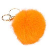 AutumnFall&reg; Rabbit Fur Ball Keychain Bag Plush Car Key Ring Car Key Pendant (Pink) N10