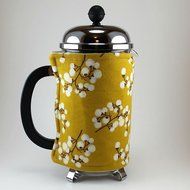 French Press Cozy, 8 Cup, Cafetiere Cover, Golden Cotton, Insulated Coffee Cosy