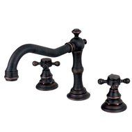 Wovier Oil Rubbed Bronze Bathroom Sink Faucet,Two Handle Three Hole Vessel Lavatory Faucet,Widespread Basin Mixer...