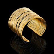AutumnFall(TM) Fashion Women's Exaggerated Gypsy Plated gold bangles jewelry (Gold) N5