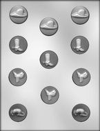 CK Products 1-1/4-Inch Western Designs Mint Chocolate Mold