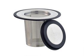 GROSCHE London Drop In Ultra Fine Laser Cut Stainless Steel Tea Infuser (Brew-in-cup infuser) with lid, trivet...