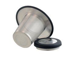 GROSCHE London Drop In Ultra Fine Laser Cut Stainless Steel Tea Infuser (Brew-in-cup infuser) with lid, trivet... N2