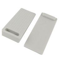 TOOGOO(R) 2 Pcs Rubber Door Stop Wedge Gray for Wood Tile Floors N3