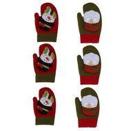 Christmas glove,Morecome Santa Snowman 1pc Cutlery Sets Of Six Sets Of Gloves N2
