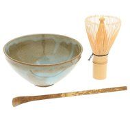 Japanese Matcha Chawan Bowl Gift Set:3 Natsume Hagi Celadon #110-101