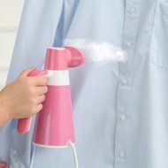Kazoo Compact Handheld Fabric Steamer, portable mini for travel, Pink N9