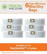 6PK Vacmaster 4 Gallon Bags, Compare to Part # VFDB, Designed &amp; Engineered by Crucial Vacuum