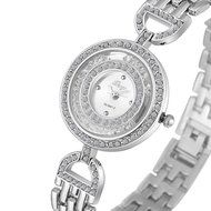 AutumnFall Women's Swarovski Crystal Accented Gold-Tone and Black Bangle Watch with Bracelet Set (609GB) N53