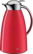 alfi Gusto Glass Vacuum Lacquered Metal Thermal Carafe for Hot and Cold Beverages, 1.0 L, Red