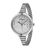 AutumnFall Women's Swarovski Crystal Accented Gold-Tone and Black Bangle Watch with Bracelet Set (609GB) N56