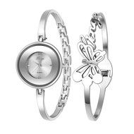 AutumnFall Women's Swarovski Crystal Accented Gold-Tone and Black Bangle Watch with Bracelet Set (609GB) N61