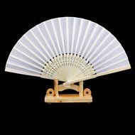 Chinese Folding Fan Retro Hand Fan Wedding Favors (White) N26