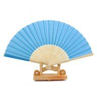 Chinese Folding Fan Retro Hand Fan Wedding Favors (White) N29