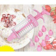 Sher 8 In 1 Cookies Decorating Tools Cream Crowded Flower Implement Puff Cookies Mold Baking Suit Random Color