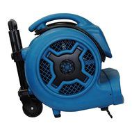 XPOWER P-800H 3/4 HP 3200 CFM 3 Speeds Professional Air Mover Careprt Dryer Fan with Telescopic Handle &amp; Wheels N4