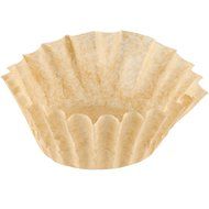 9 3/4" x 4 1/2" Unbleached Natural Coffee Filter 12 Cup - 1000/Case