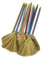 Caravelle Choi Bong Co Vietnam Hand Made Straw Soft Broom with Colored Handle 12" Head Width, 40" Overall Length...