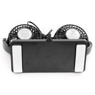 Xcellent Global 12V Car Dual Heads Cooling Fan Rotating Auto Quiet Ventilation with Kids Safe Design AT015 N7